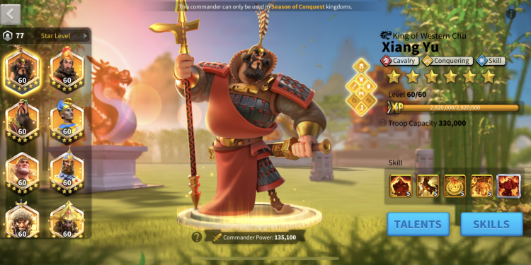 35 maxed commanders. 10000 usd + fee
