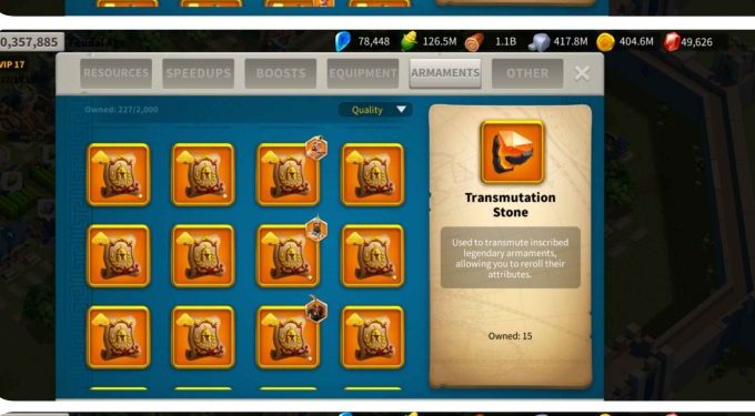 Legendary equipment: 38(18 refine) 800 usd + fee