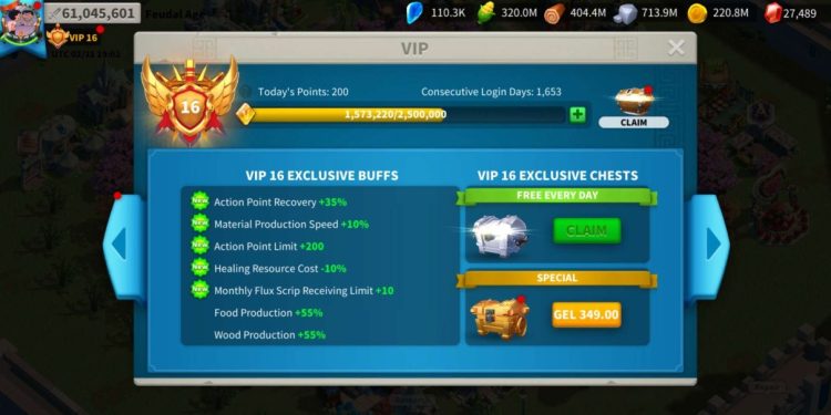 VIP 16. 4 Billion Kills points. 350 USD + our Fee