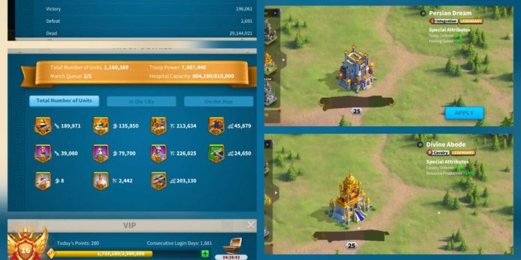 VIP 16. 2.3 Billion Kills and 23 Million dead troops. 275 USD + our Fee