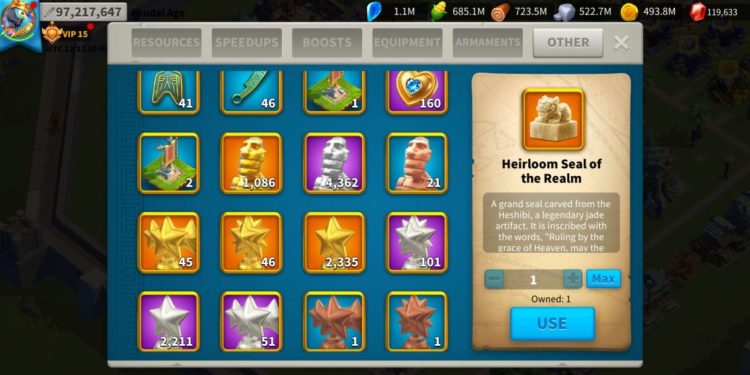 97 Million power. VIP 15. 119k gems. 250 USD + our Fee