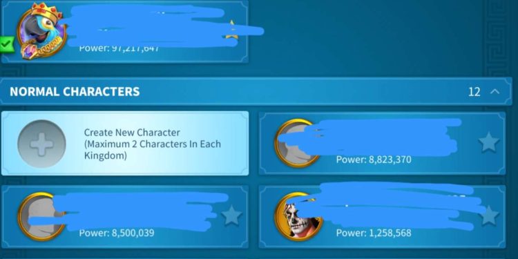 97 Million power. VIP 15. 119k gems. 250 USD + our Fee