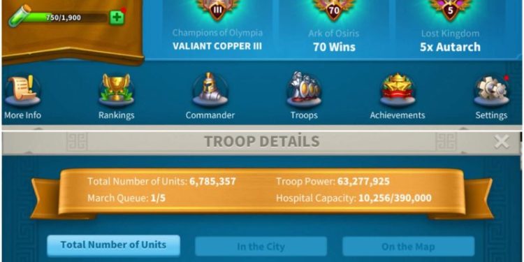 Rise of Kingdoms. SVIP. POWER (124M) KP 37B. 4200 Usd + fee