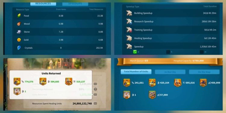 SVIP. 22 Billion kills. 96 Million power after troops returning. 4300 USD + our Fee