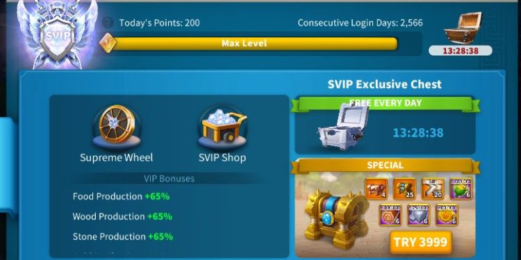 Rise of Kingdoms. 29 Crit equipment. SVIP. 2100 USD + our Fee