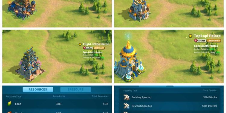 Rise of Kingdoms. 29 Crit equipment. SVIP. 2100 USD + our Fee