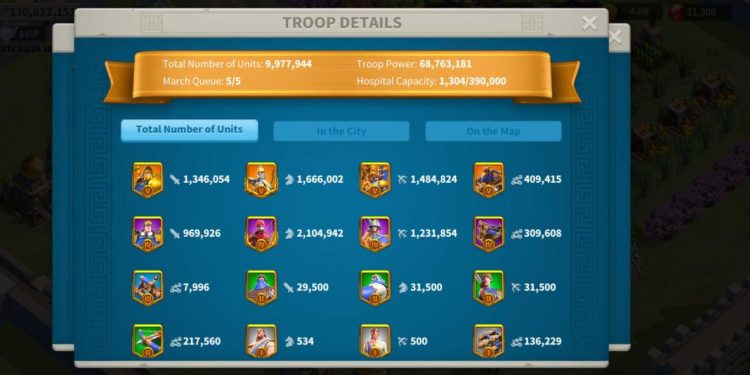 130 Million power. 42 Billion kills. SVIP. 19500 USD + our Fee