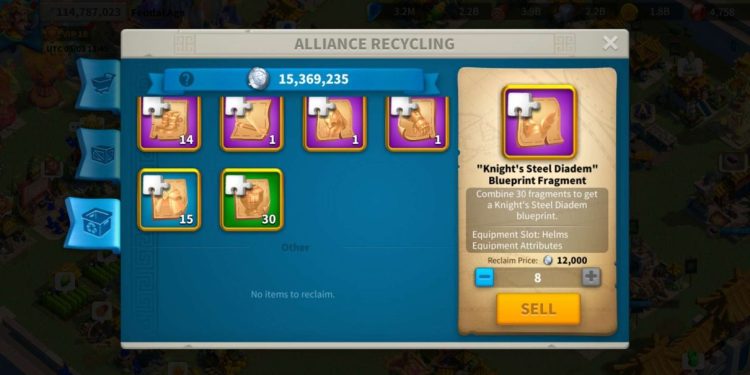 Rise of Kingdoms. Power : 115.6 mil. 650 usd + fee