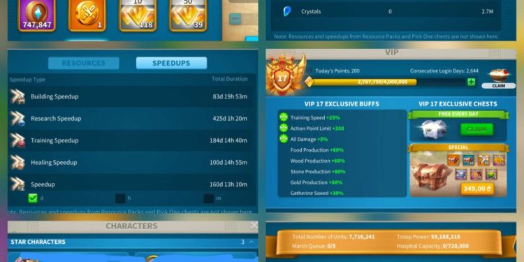 Rise of Kingdoms. .Very close to SVIP, only 250K is remaining. 2100 USD + our Fee