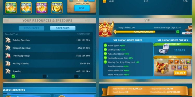 Rise of Kingdoms. 116 Million power, 8 Billion kills, VIP 18. 900 USD + our Fee