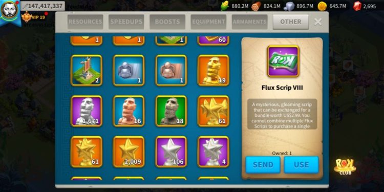 Rise of Kingdoms. Power : 115.6 mil. 650 usd + fee