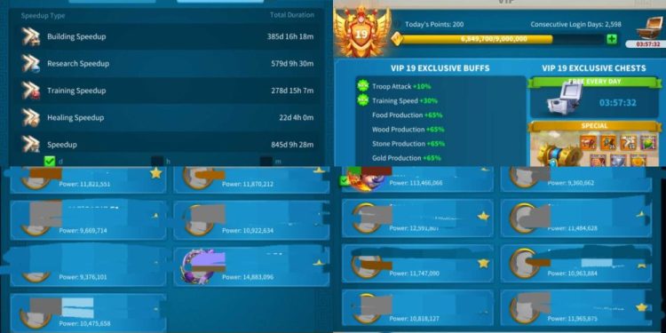 Rise of Kingdoms. 113 Million power. 19 Billion kills. VIP 19. 3000 USD + our Fee