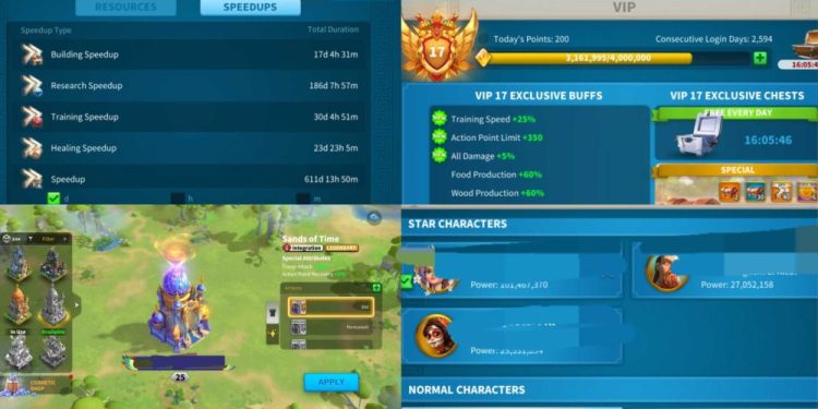 Rise of Kingdoms. 101 Million power, VIP 17. 3.8 Billion kills. 320 usd + our Fee