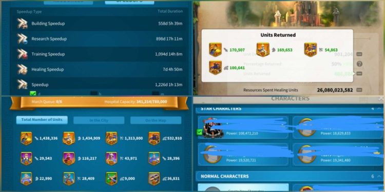 Rise of Kingdoms. 108 Million power, 28 Billion kills, SVIP. 3000 USD + our Fee