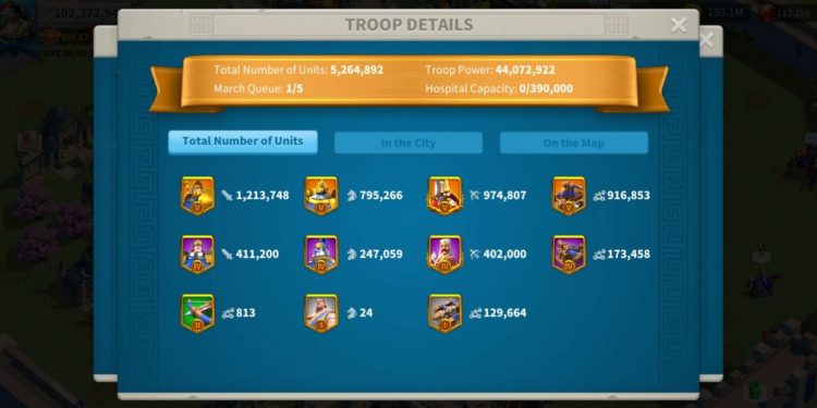 Rise of Kingdoms. 102 Million power. VIP 17. 5.6 Billion kills. 500 usd + fee
