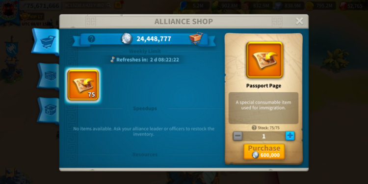 Rise of Kingdoms. 75 Million power, 3.6 Billion kills. VIP 17. 500 usd + fee