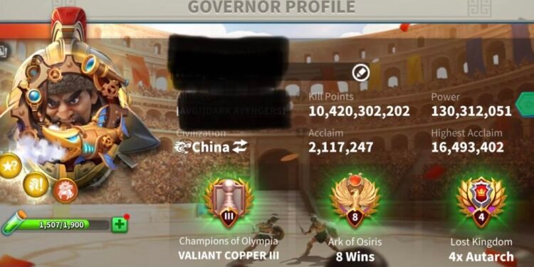 Rise of Kingdoms. VIP 19 w/vip support 130m power 10.4b kills. 1500 usd + fee