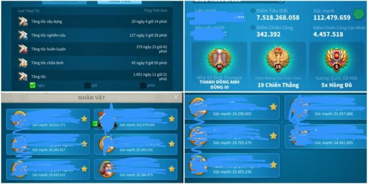 Rise of Kingdoms.  112 Million power, 8 billion kills. VIP 18. 1300 USD + our Fee