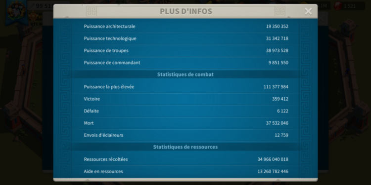 Rise of Kingdoms. 99 Million power, 9,8 Billion kills. VIP 18. 800 usd + fee