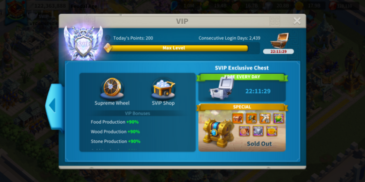 Rise of Kingdoms. Power: 122m , Kill: 43B. 10000 usd +fee