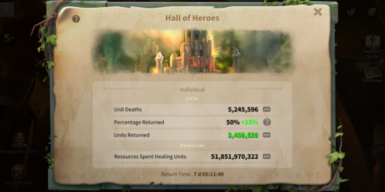 Rise of Kingdoms. 230 Million power, 33.5 Billion kills, 63 Million dead troops, 505M autarch, 9 digit account (1650 days). 12000 usd + fee