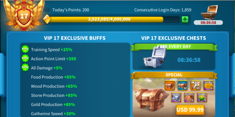 Rise of Kingdoms. 86 Million power (during kvk) – 90+ after kvk, 2.5B kills. Vip 17. 650 usd + fee