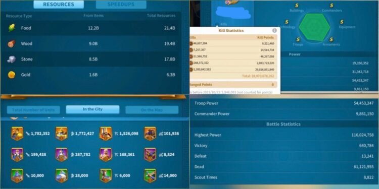 Rise of Kingdoms. 180 Million power, 25 Billion kills, SVIP. 2500 USD + our Fee