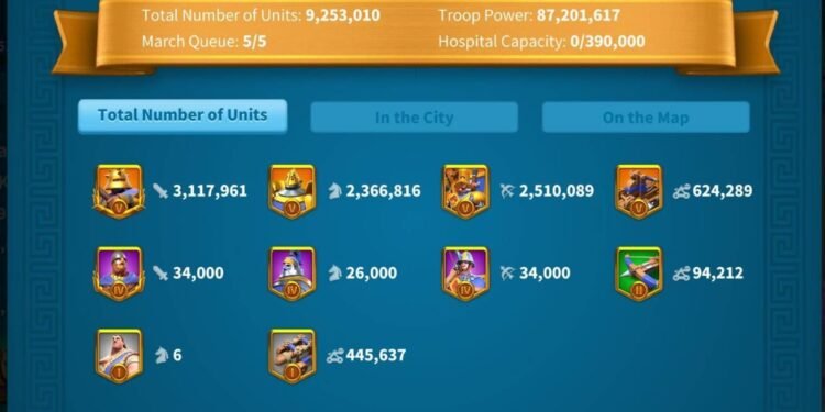 Rise of Kingdoms. EQUIPMENT 56(37 special gear). 7500 usd + fee