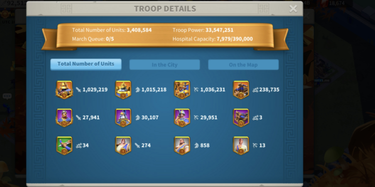 Rise of Kingdoms. 92 Million power, 21 billion kills. VIP 18. Close to 19. 800 usd + fee