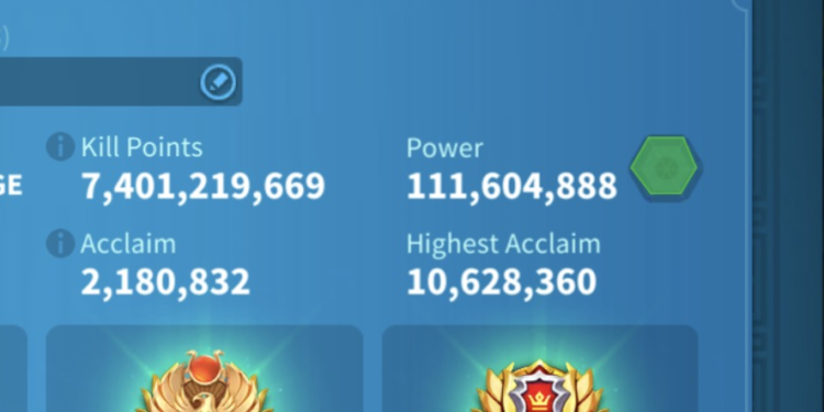 Rise of Kingdoms. 119,5 + 2,5m after KvKMillion power, 7,4 Billion kills, VIP 18. 850 USD + our Fee