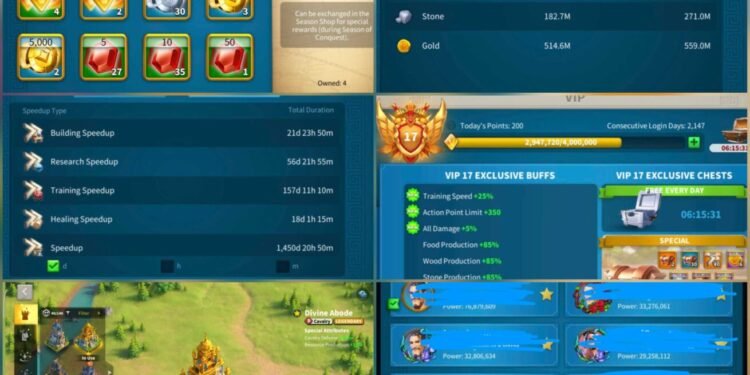 Rise of Kingdoms. 76 Million power, 11 Billion kills. VIP 17. 700 USD + our Fee