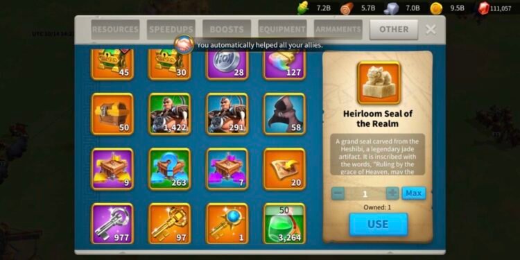 Rise of Kingdoms. 184 Million power. 54 Billion kills. SVIP. 8000 USD + our Fee