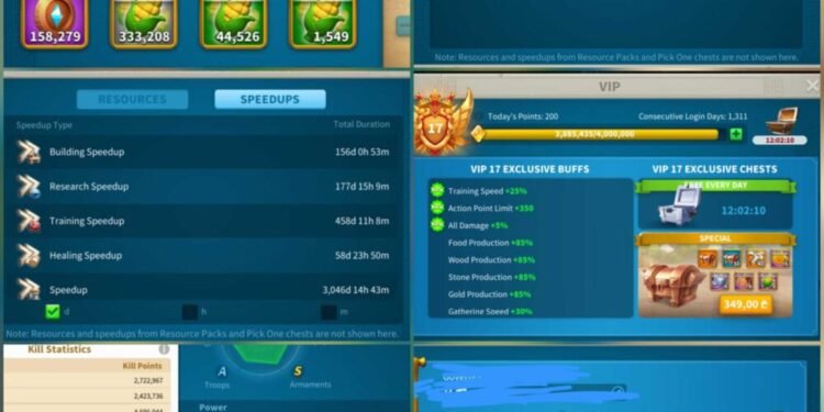 Rise of Kingdoms. 86 Million power, 9.7 Billion kills. Almost VIP 18. 640 USD + our Fee